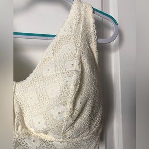 Bralette white/slightly cream color. AERIE XXL